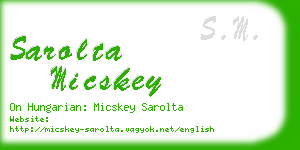 sarolta micskey business card